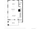 Floor plan depicting the kitchen, dining area, living room, hall, workspace, bath, and balcony layout at 8953 E Northfield Blvd, Denver, CO 80238