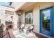 Outdoor patio featuring a modern design with seating and a small table for relaxation at 8953 E Northfield Blvd, Denver, CO 80238