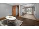 Spacious basement featuring hardwood floors and sliding doors at 32252 Steven Way, Conifer, CO 80433