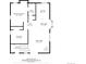 Detailed floor plan showing the arrangement of the primary bedroom, bathroom, kitchen, living room, and foyer areas at 32252 Steven Way, Conifer, CO 80433