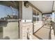 Close-up of the front porch, showcasing the home's entrance with stylish accents at 2331 Ance St, Strasburg, CO 80136