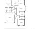 Detailed floor plan showcasing the layout of the home, including the primary bedroom, kitchen, living room, and garage at 9747 W Peakview Dr, Littleton, CO 80123