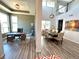 Dining room view featuring high ceilings and direct entry to office on left at 9482 Kendrick Way, Arvada, CO 80007
