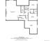 Floor plan detailing basement layout with recreation room and bedroom dimensions and storage areas at 3242 Waterfront Dr, Monument, CO 80132