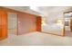 Basement bedroom with access to the hall and a small window at 2130 Frontier Ln, Franktown, CO 80116