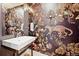Stylish powder room with unique wallpaper and modern fixtures at 2565 Champa St, Denver, CO 80205