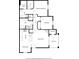 Detailed floor plan showcasing the layout of the kitchen, living room, and bedrooms at 23405 E 5Th Pl # 201, Aurora, CO 80018