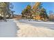 Large backyard with mature trees and snowy landscape at 14059 W 5Th Ave, Golden, CO 80401