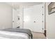 Neutral bedroom with modern closet doors and modern decor at 174 Rockingham Cir, Castle Pines, CO 80108
