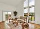 Bright living room with large windows and stylish decor at 953 Gilia Dr, Golden, CO 80401