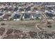 Neighborhood aerial shot of a single Gathering home, featuring the backyard, patio, and landscaping at 4213 Hickory Oaks St, Castle Rock, CO 80104