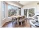 Cozy dining area with large windows offering natural light and views of the outdoor scenery at 5668 Red Fern Ct, Littleton, CO 80125