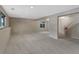 Basement area featuring carpet, recessed lighting, and ample space at 86 Woodland Cir, Highlands Ranch, CO 80126
