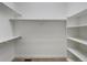 Empty walk-in closet with shelving and hanging rods at 86 Woodland Cir, Highlands Ranch, CO 80126
