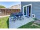Cozy patio with outdoor furniture, ideal for entertaining and relaxation with easy access inside at 8463 Wheatgrass Cir, Parker, CO 80134