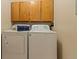 Clean laundry room with plenty of overhead cabinet storage at 6011 Yarrow St # C, Arvada, CO 80004