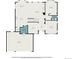 First floor plan featuring an open layout with a kitchen, dining area, living room, and garage at 22668 E Lake Pl, Centennial, CO 80015