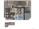 Overhead schematic of multiple amenities including a gym, lounge, courtyard and pool at 525 18Th St # 1104, Denver, CO 80202