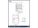 Two-story floorplan, showing kitchen, two bedrooms, and two bathrooms at 13543 E 103Rd Ave, Commerce City, CO 80022