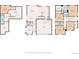 Three-story home floor plan showing layouts of basement, first floor, and second floor with dimensions at 26304 E 4Th Pl, Aurora, CO 80018