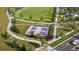 Aerial view of a park featuring pickleball courts, green space, and walking paths for residents to enjoy at 6716 E 149Th Ave, Thornton, CO 80602