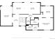 Floor plan of the first floor of a house with primary bedroom, kitchen, living room, and bathrooms at 6997 S Poplar Way, Centennial, CO 80112