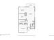 Detailed first floor plan showing the kitchen, living room, and primary bedroom suite at 1470 S Quebec Way # 244, Denver, CO 80231