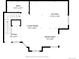 Detailed floor plan showcasing the layout of the main floor including the kitchen and living room at 12920 Jasmine St # F, Thornton, CO 80602