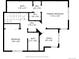 Detailed floor plan showcasing the layout of the bedrooms, bathrooms, and living spaces at 12920 Jasmine St # F, Thornton, CO 80602