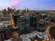 Gorgeous aerial view of city skyline at sunset from luxury high-rise complex at 1700 Bassett St # 1612, Denver, CO 80202