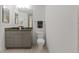 Comfortable bathroom with granite countertops and sleek fixtures at 1700 Bassett St # 1612, Denver, CO 80202