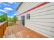 Large wooden deck and home exterior at 5023 Goshawk Ct, Brighton, CO 80601