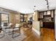 This spacious living area has a dining space and open kitchen for seamless entertaining at 740 N Sherman St # 208, Denver, CO 80203