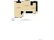 First floorplan displays kitchen, dining area and spacious living room at 14430 W Yale Pl, Lakewood, CO 80228