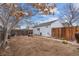 Large backyard with detached garage and storage at 2229 S Bannock St, Denver, CO 80223