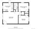 Floor plan showing a 2 bed, 1 bath home at 2229 S Bannock St, Denver, CO 80223