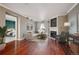 Bright living room with hardwood floors and fireplace at 12338 W Dorado Pl # 206, Littleton, CO 80127