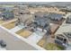 Aerial view of a residential neighborhood featuring well-maintained homes and landscaping at 8388 E 132Nd Pl, Thornton, CO 80602