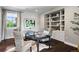 Cozy home office features a stylish desk, built-in shelving, and natural light at 16069 Pikes Peak Dr, Broomfield, CO 80023