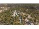 Aerial view showing a home among a forest with snow on the ground at 28539 Douglas Park Rd, Evergreen, CO 80439