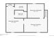 Floorplan of the basement shows the layout of finished and unfinished spaces, bathroom, and closet at 15645 E Floyd Ave, Aurora, CO 80013