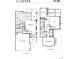 Lucia floor plan showcasing two stories, a two car garage, kitchen, and bedrooms with balconies at 9588 Firenze Way, Highlands Ranch, CO 80126
