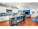Modern kitchen with granite countertops, a center island, and stainless steel appliances at 1353 Quaker St, Golden, CO 80401