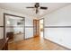 Cozy bedroom with hardwood floors and lots of natural light at 860 Zenobia St, Denver, CO 80204