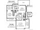 Floor plan showcasing the main level layout with kitchen, living, dining, and garage dimensions at 7411 S Curtice Ct, Littleton, CO 80120