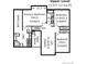 Floor plan of the upper level featuring bedrooms, loft, and closet dimensions at 7411 S Curtice Ct, Littleton, CO 80120
