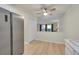 Modern kitchen featuring stainless steel refrigerator and open view to the living space at 635 S Alton Way # 6A, Denver, CO 80247