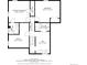 Lower level floor plan featuring layout of home, including office, utility room, primary bedroom, and bathroom at 2855 Albion St, Denver, CO 80207