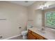 Bathroom featuring a vanity and sink combination with tiled floors at 11824 E Basswood Ln, Franktown, CO 80116