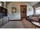 Inviting living room with stylish decor, comfortable seating, and wood trim detail at 107 Ski Watch Rd # 32, Breckenridge, CO 80424